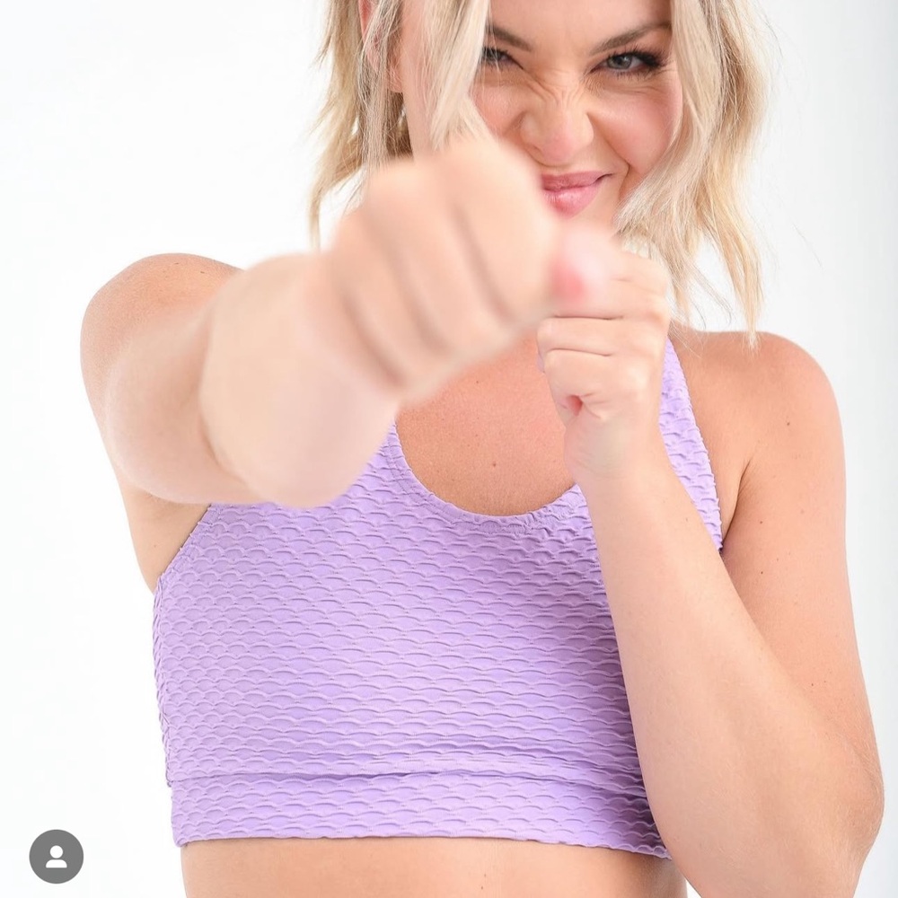 BBB Booty By Brabants Purple Sky Croco Set Sports Bra and Shorts OSFM